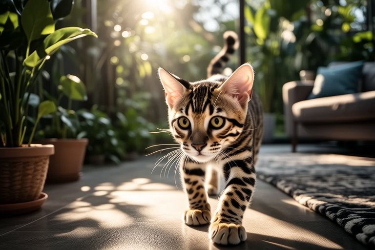 From Jungle to Living Room: The Thrilling Journey of Raising a Bengal Kitten